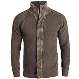 Men's Autumn And Winter Long-Sleeved Knit Shirt R-Neck Cardigan Sweater Jacket