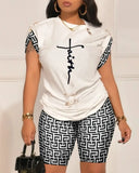 Summer Independent Station Fashion And Leisure Design Pin Digital Printing Set-Outfit