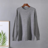 Basic Khaki Knitted Cashmere Sweaters Women 2021 New Winter Loose Solid Ladies Pullovers Warm Casual Knitwear