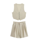 Spring Split Vest 5320767 Casual Shorts 1255430-Outfit