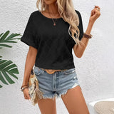 Wisht-Shirt Casual Women's Round-Neck Short-Sleeved