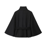 Women's Clothing 2025 New Fashion Temperament Waist Cape High-Neck