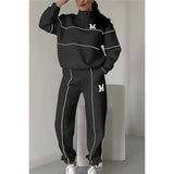 2025 New Trousers Letter Long-Sleeved Casual Sports Set Two