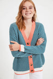 Trendyol Jacquard Color Block Knitwear Cardigan