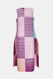 Block Accordion Pleated Sleeveless