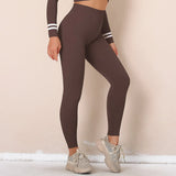 Seamless Gym Set Fitness Clothing Women Sports Clothing Sportswear Female Workout Legging Khaki Zipper Crop Top Sport