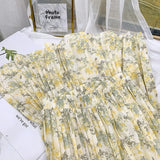 Summer Chiffon Beach Boho Maxi Women Skirt High Waist Floral Print Vintage Holiday Ruched Long Fashion Skirts