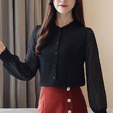 Woman Blouses 2021 Autumn New Long Sleeve Women Shirts Black White Blouse Tops OL Style Women Blouse Shirt Blusas