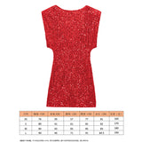 Women's Beads Dress Dress Sleeveless Party With Cushioned Shoulder Mini Dress