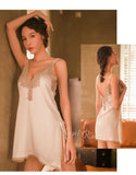 Sexy Lady Sling Lace Lace Lace Pyjamas Small Flower Set Embroidered Lace Skirt Lingerie