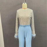 Fashion Feather Splicing