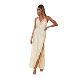 Women's New Sexy Open Fork To Repair Fashion Sleeveless Long Sleeve Dress