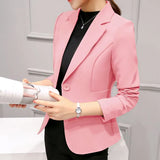 Spring And Autumn New Chic Professional Suit Long-Sleeved Korean Version Slim And Slim Small Suit Jacket Women's Short Style-Outfit