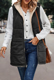 New Solid-Color Hooded Cotton Vest Wears Both Sides Of The Warm Cardigan Wind