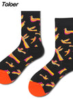 Happy Socks Man Creative Flower Flowers Pattern Funny Socks Casual Comfort Cotton High Quality