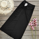 2025 New Solid-Color Swimsuit Women Feel Deep V-Loand Back Half Dress