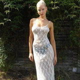 Hottie Niche Lace Perspective Sling Skirt Exploding Fashion Showback