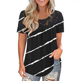 Print T-shirt Woman Lace Patchwork Vintage Casual Short Sleeve Tshirts Summer Soft Streatwear Tee Top
