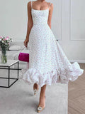 Fashion Sling Belt Three-Dimensional Flower A Skirt Hot New