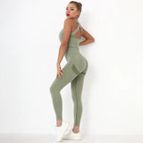 Sexy Jumpsuit Sport Suit Seamless Sports Fitness Jumpsuit Sportswear Women Gym Running Athletic Set Mujer