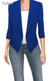 Big Size Slim Women Blazers Fashion 2023 Spring Jacket Female Work Office Solid Pocket Notched Blazer Feminino Coat