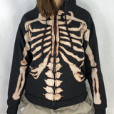 Y2K Gothic Sweatshirt Oversized Hoodie Women Autumn Zip Up Long Sleeve Coat Top Female 90S Vintage E-Harajuku Grunge