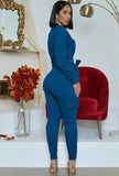 Casual Long Sleeve Top And Pant Two Piece