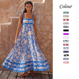 Toloer Southeast Asia New Small Flower Wave Sling Skirt High-End Temperament A-Line