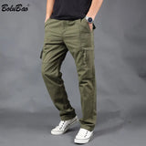 Men Casual Warm Cargo Pants Winter Male High Quality Multi Pocket Thicken Cargo Trousers Men's New Arrival Fashion