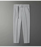 Trousers Men's Spring And Summer Nine-Point Trousers Men's Business Nine-Point Trousers Casual Is Decorating Straight Pants