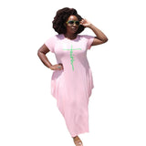 Dresses Summer 2021 Plus Size 5xl Wholesale Solid Casual Pockets Bodycon Super Stretchy Streetwear Maxi Dress