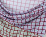 Sexy Ruched U Collar Contrast Color Plaid Print Mini Mesh Sling Dress Women Packages Hips A-lined Robe With Lining-Outfit