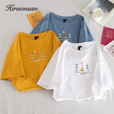 Summer Women Cartoon Printed Tshirt Streetwear Short Sleeve T-Shirt Harajuku Modis Shirt Femme O-Neck Loose