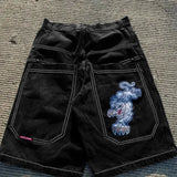 Shorts Y2K Hip Hop 2023 Original Gothic Pocket Baggy Jeans Shorts Man-Outfit