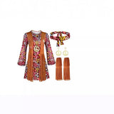 Women's Esque Spies Costume Vintage Hippie Party Costume Halloween Arabian