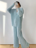 Folded HP Series 2025 Miyake Spring And Autumn Folded Women's Loose Folding Set Top Straight