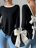 T-Shirted Women's Bow-Bottomed