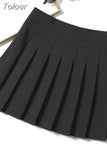 High Waist Short/Extended/Mid-length Skirts Vintage Solid Harajuku A-LINE Womens Korean Causal A-line Zipper Chic
