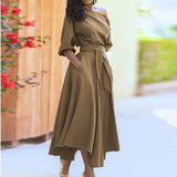 Women's Slanted Shoulder Tie Strap Belt Belt Solid Color Swing Spring