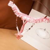 diamond thong ladies sexy lace full transparent hot hollow out sexy underwear M free take off low waist t pants