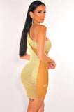 Sexy Sequins See Through Mesh One Shoulder Sleeveless Bodycon
