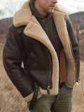 New Fur Integrated Men's Coat With Thick Hair Imitation Leather Jacket