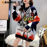 Loose Knitted Plus Size Sweaters Rabbit Sequins Women Autumn Winter Casual Female Pullover New Fashion Woman