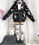 Zip Up Gothic Hoodie Women 2021 Fashion Goth Clothes Long Sleeve Kill Autumn Winter Kawaii Star Sweatshirt Cute Hoodies
