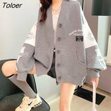 Women's Cardigan Plus Velvet Thickening 2022 New Winter Korean Version Loose Wild Large Size Women Ins Jacket Tide Goth