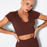 Tops Sexy Crop Vest Women Sport Solid Harajuku Korean Female Off Shoulder Knitted Khaki Brown Summer Women Crop