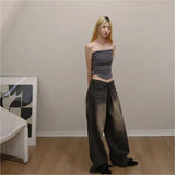 Summer New Women's Fashion Trend Pure Color Street Hot Girl With Chest Vest Outside The Top