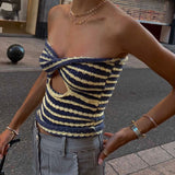 Explosion Women's Vacation Sexy Striped Sweater Knitted