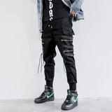 Men's Loose Tide Brand Ins Hip-Hop Hip-Hop Wide-Leg Trousers Men's Straight Leg Trousers-Outfit
