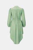 Down Drawstring Waist Midi